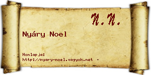 Nyáry Noel névjegykártya